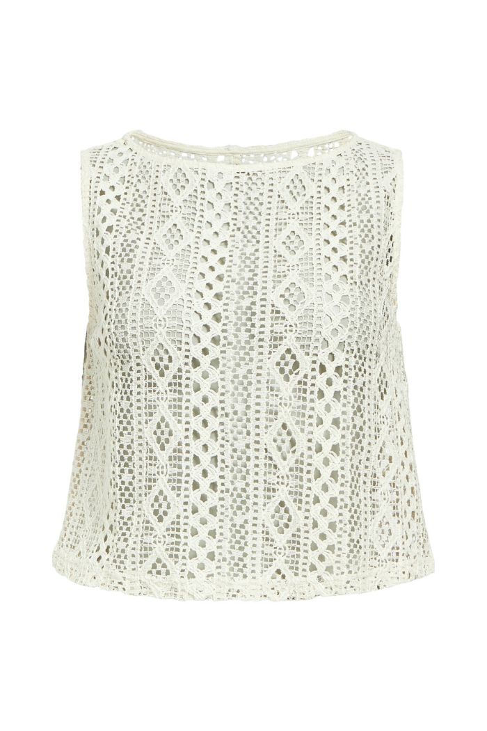 Ena Croche top, Sandshell